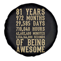 Vintage 81st Birthday Gift Spare Tire Cover 81 Years Of Being Awesome
