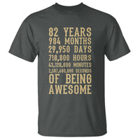 Vintage 82nd Birthday Gift T Shirt 82 Years Of Being Awesome