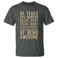 Vintage 83rd Birthday Gift T Shirt 83 Years Of Being Awesome