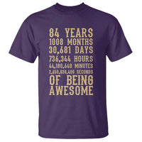 Vintage 84th Birthday Gift T Shirt 84 Years Of Being Awesome