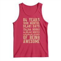 Vintage 84th Birthday Gift Tank Top 84 Years Of Being Awesome