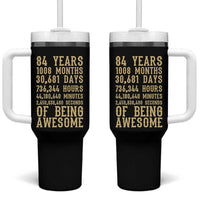 Vintage 84th Birthday Gift Tumbler With Handle 84 Years Of Being Awesome