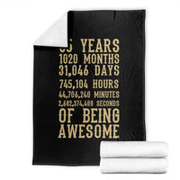 Vintage 85th Birthday Gift Throw Blanket 85 Years Of Being Awesome
