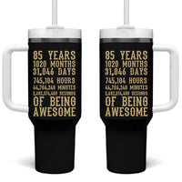 Vintage 85th Birthday Gift Tumbler With Handle 85 Years Of Being Awesome