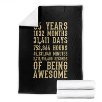 Vintage 86th Birthday Gift Throw Blanket 86 Years Of Being Awesome