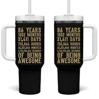 Vintage 86th Birthday Gift Tumbler With Handle 86 Years Of Being Awesome
