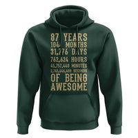 Vintage 87th Birthday Gift Hoodie 87 Years Of Being Awesome