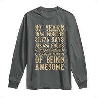 Vintage 87th Birthday Gift Long Sleeve Shirt 87 Years Of Being Awesome