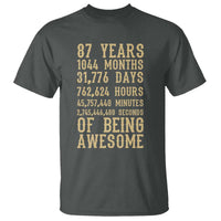 Vintage 87th Birthday Gift T Shirt 87 Years Of Being Awesome