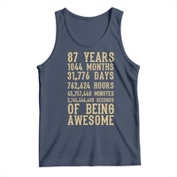 Vintage 87th Birthday Gift Tank Top 87 Years Of Being Awesome