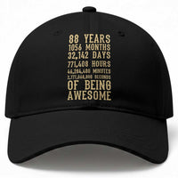 Vintage 88th Birthday Gift Baseball Cap 88 Years Of Being Awesome