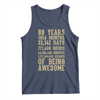 Vintage 88th Birthday Gift Tank Top 88 Years Of Being Awesome