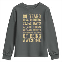 Vintage 88th Birthday Gift Youth Sweatshirt 88 Years Of Being Awesome