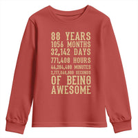 Vintage 88th Birthday Gift Youth Sweatshirt 88 Years Of Being Awesome