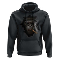 Cool Gorilla With Cigar Hoodie Animal Lover Gift - Wonder Print Shop