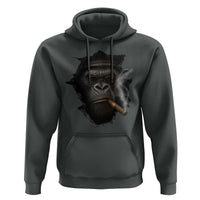 Cool Gorilla With Cigar Hoodie Animal Lover Gift - Wonder Print Shop