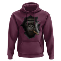 Cool Gorilla With Cigar Hoodie Animal Lover Gift - Wonder Print Shop