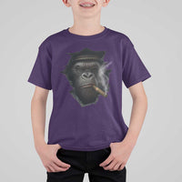 Cool Gorilla With Cigar T Shirt For Kid Animal Lover Gift - Wonder Print Shop