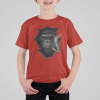 Cool Gorilla With Cigar T Shirt For Kid Animal Lover Gift - Wonder Print Shop