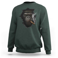 Cool Gorilla With Cigar Sweatshirt Animal Lover Gift - Wonder Print Shop