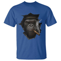 Cool Gorilla With Cigar T Shirt Animal Lover Gift - Wonder Print Shop