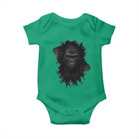Angry Gorilla Face On Cracked Wall Baby Onesie Animal Lover Gift - Wonder Print Shop