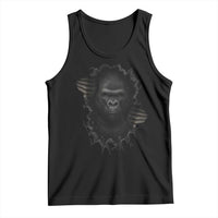 Angry Gorilla Face On Cracked Wall Tank Top Animal Lover Gift - Wonder Print Shop