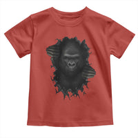 Angry Gorilla Face On Cracked Wall Toddler T Shirt Animal Lover Gift - Wonder Print Shop