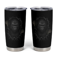 Angry Gorilla Face On Cracked Wall Tumbler Cup Animal Lover Gift