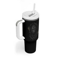 Angry Gorilla Face On Cracked Wall Tumbler With Handle Animal Lover Gift