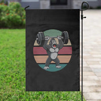 Fitness Lover Gift Garden Flag Powerlifting Gorilla Strength - Wonder Print Shop