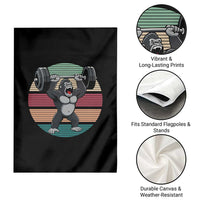 Fitness Lover Gift Garden Flag Powerlifting Gorilla Strength - Wonder Print Shop