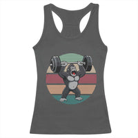 Fitness Lover Gift Racerback Tank Top Powerlifting Gorilla Strength - Wonder Print Shop