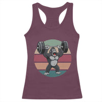 Fitness Lover Gift Racerback Tank Top Powerlifting Gorilla Strength - Wonder Print Shop