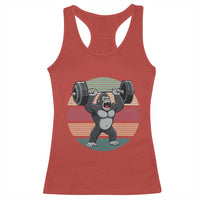 Fitness Lover Gift Racerback Tank Top Powerlifting Gorilla Strength - Wonder Print Shop