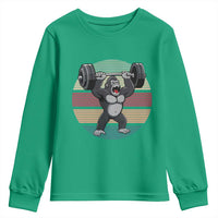 Fitness Lover Gift Youth Sweatshirt Powerlifting Gorilla Strength - Wonder Print Shop