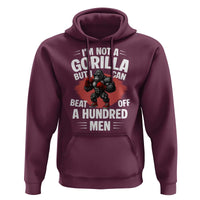 Funny Boxing Hoodie Not A Gorilla But I Can Beat Off A Hundred Men - Wonder Print Shop