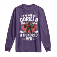 Funny Boxing Long Sleeve Shirt Not A Gorilla But I Can Beat Off A Hundred Men - Wonder Print Shop