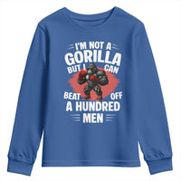 Funny Boxing Youth Sweatshirt Not A Gorilla But I Can Beat Off A Hundred Men - Wonder Print Shop
