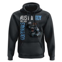 Just A Boy Who Loves Gorillas Hoodie Gorilla Lover Gift - Wonder Print Shop
