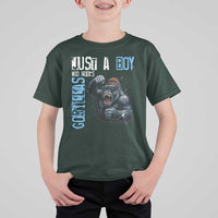 Just A Boy Who Loves Gorillas T Shirt For Kid Gorilla Lover Gift - Wonder Print Shop