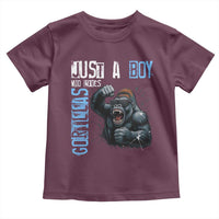 Just A Boy Who Loves Gorillas Toddler T Shirt Gorilla Lover Gift - Wonder Print Shop