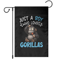 Funny Gorilla Lover Gift Garden Flag Just A Boy Who Loves Gorillas - Wonder Print Shop