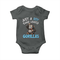 Funny Gorilla Lover Gift Baby Onesie Just A Boy Who Loves Gorillas - Wonder Print Shop