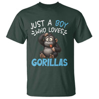 Funny Gorilla Lover Gift T Shirt Just A Boy Who Loves Gorillas - Wonder Print Shop
