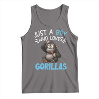 Funny Gorilla Lover Gift Tank Top Just A Boy Who Loves Gorillas - Wonder Print Shop