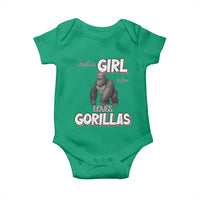 Gorilla Lover Gift Baby Onesie Just A Girl Who Loves Gorillas - Wonder Print Shop