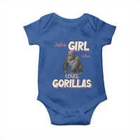 Gorilla Lover Gift Baby Onesie Just A Girl Who Loves Gorillas - Wonder Print Shop