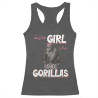 Gorilla Lover Gift Racerback Tank Top Just A Girl Who Loves Gorillas - Wonder Print Shop