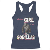 Gorilla Lover Gift Racerback Tank Top Just A Girl Who Loves Gorillas - Wonder Print Shop